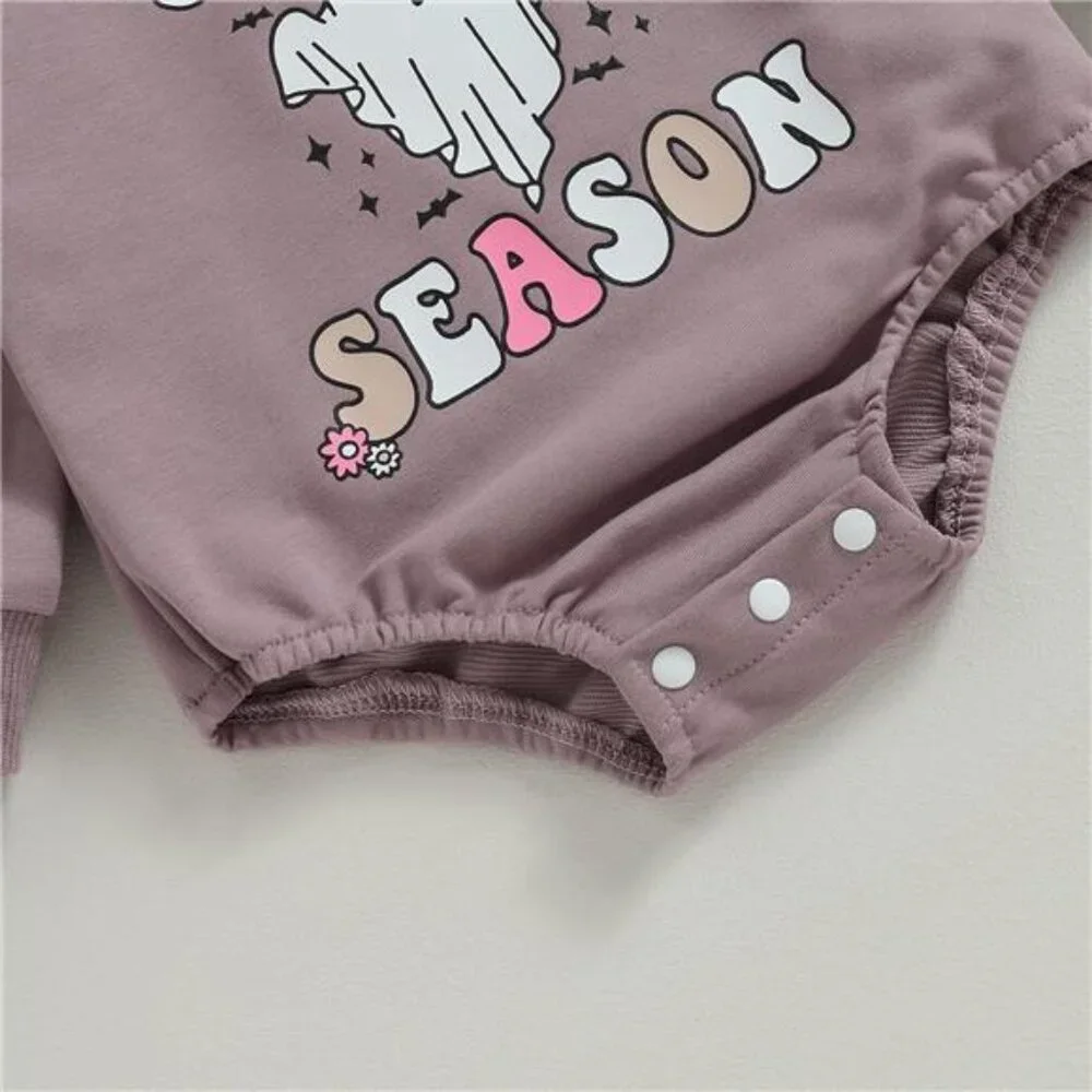 Newborn‎ Halloween Outfit Girl Boy Spooky Season Romper Bubble Sweatshirt